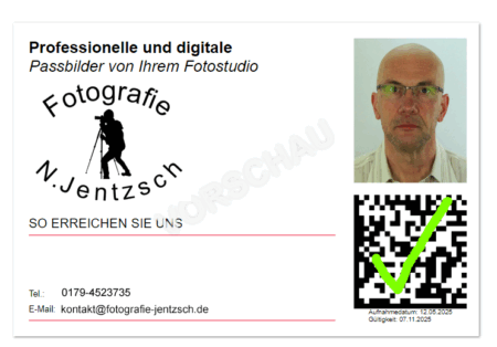Digitaler Passfotoservice mit QR-Code