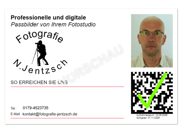 Digitaler Passfotoservice mit QR-Code