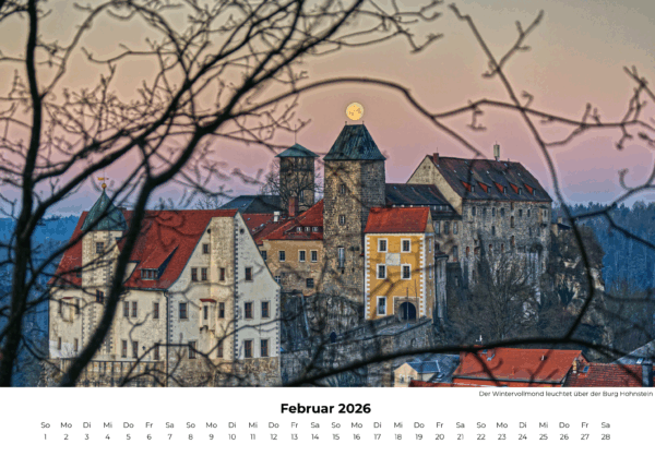 Hohnsteiner Impressionen 2026, Wandkalender Format A4 quer – Bild 4