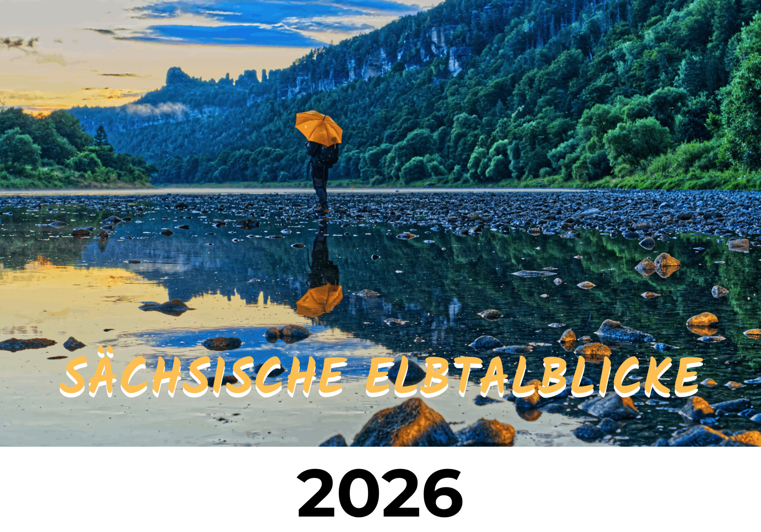 Wandkalender Sächsische Elbtalblicke 2026 Format A3 quer