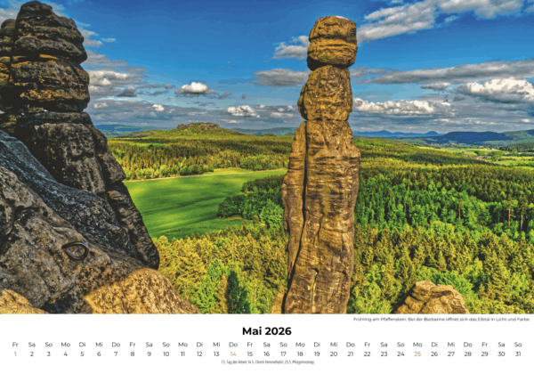 Wandkalender Sächsische Elbtalblicke 2026 Format A3 quer – Bild 6