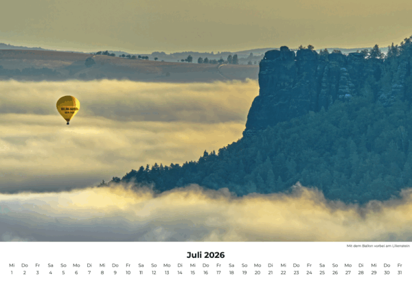 Wandkalender Sächsische Elbtalblicke 2026 Format A3 quer – Bild 8