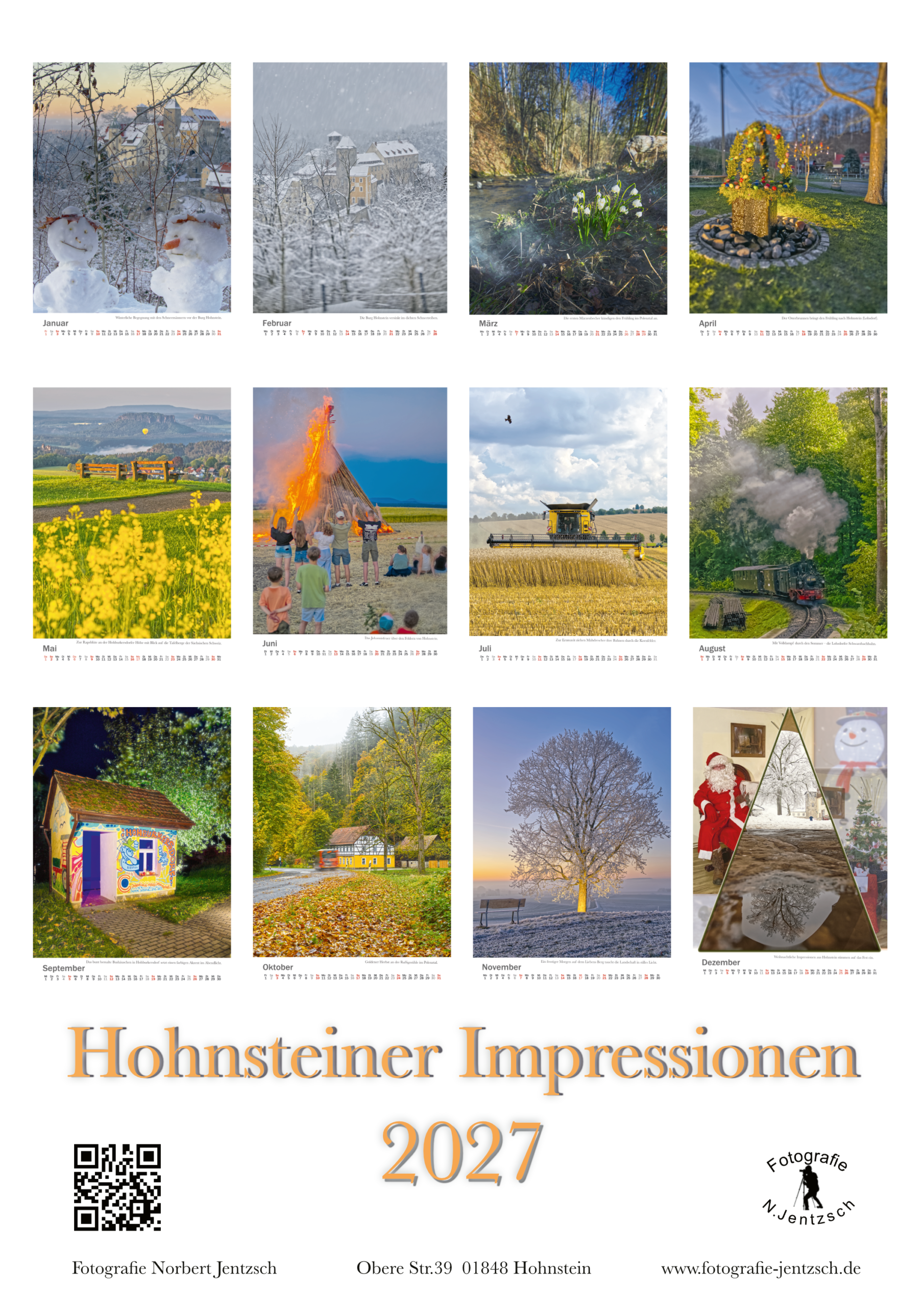 Hohnsteiner Impressionen 2027, Wandkalender Format A4 hoch 2 Hohnsteiner Impressionen 2027, Wandkalender Format A4 hoch – Bild 2